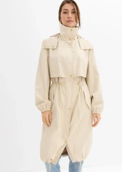 Femme bonprix Vestes & Manteaux|Manteau de mi-saison à capuche amovible