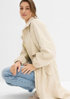 Femme bonprix Vestes & Manteaux|Manteau de mi-saison à capuche amovible