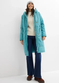 bonprix Manteau d’hiver avec doublure capuche en polaire peluche|Femme Vestes & Manteaux