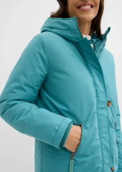 bonprix Manteau d’hiver avec doublure capuche en polaire peluche|Femme Vestes & Manteaux