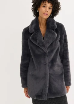 bonprix Manteau en peluche|Femme Vestes & Manteaux