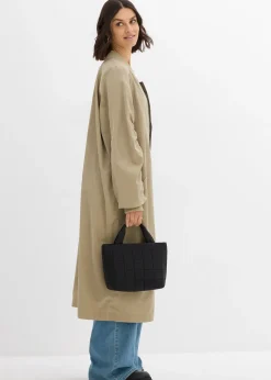 bonprix Manteau léger avec col en bord-côtes|Femme Vestes & Manteaux