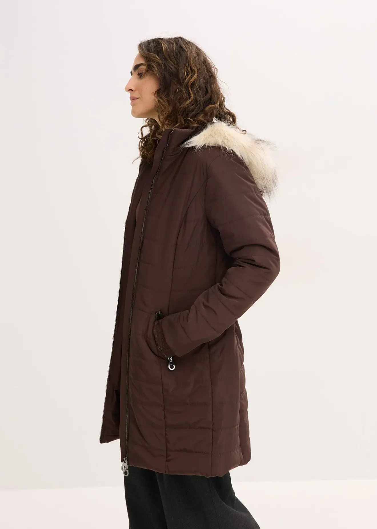 bonprix Manteau matelassé avec ceinture|Femme Vestes & Manteaux