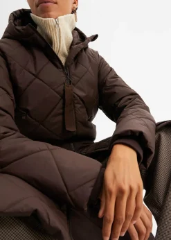 Femme bonprix Vestes & Manteaux|Manteau matelassé et rembourré à capuche