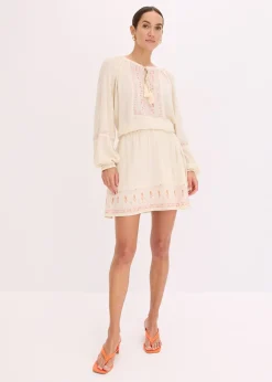 bonprix Mini-jupe avec broderie|Femme Jupes