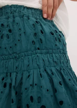 Femme bonprix Jupes|Mini-jupe en broderie anglaise