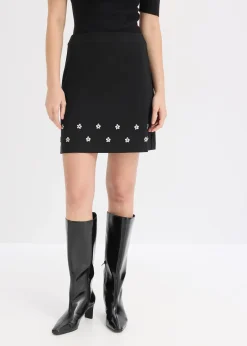 Femme bonprix Jupes|Mini-jupe en coton mélangé