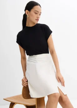 bonprix Mini-jupe en twill|Femme Jupes