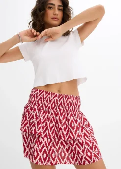 bonprix Mini-jupe en viscose fluide|Femme Jupes