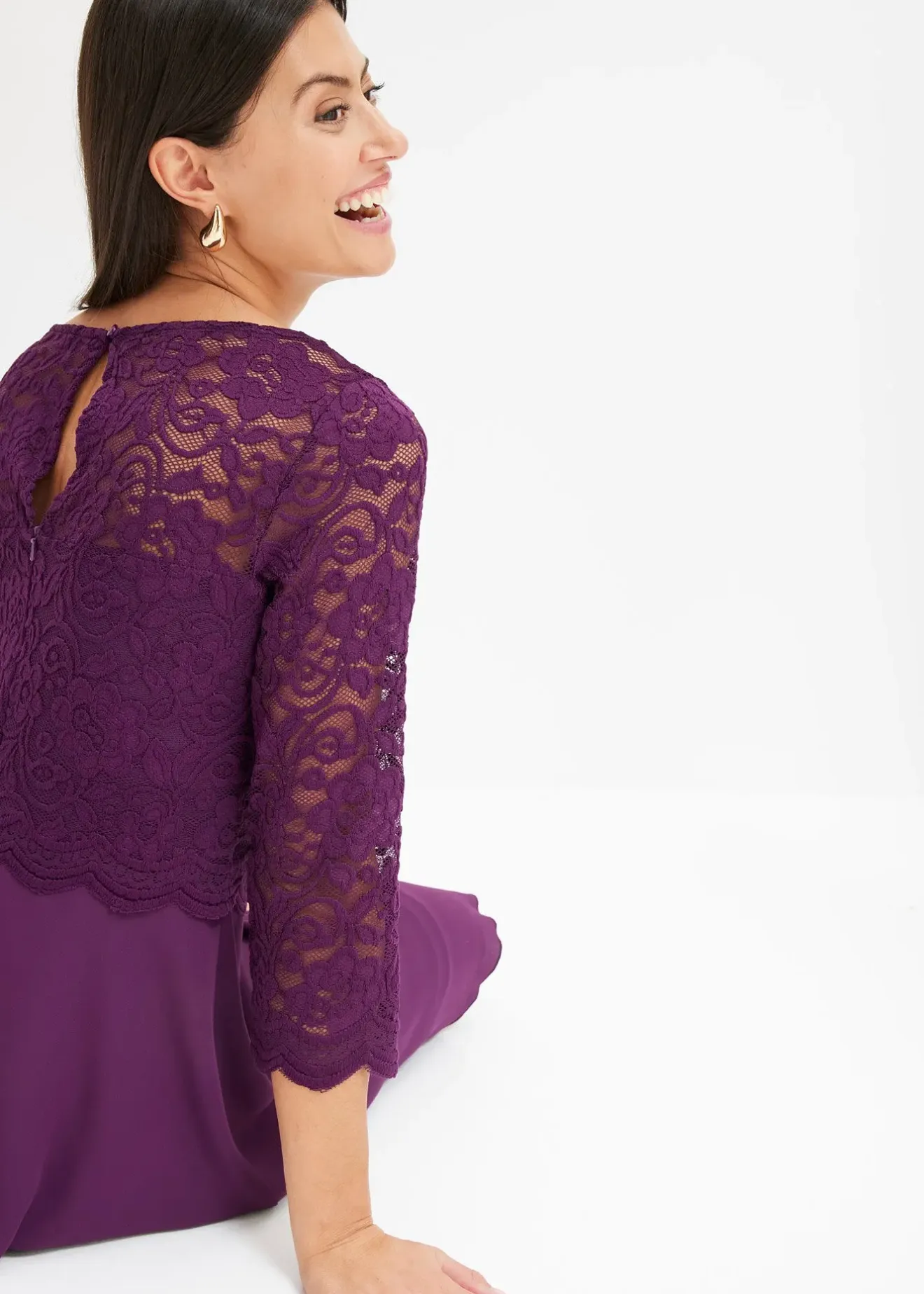 bonprix Mini-robe à dentelle|Femme Mode Festive