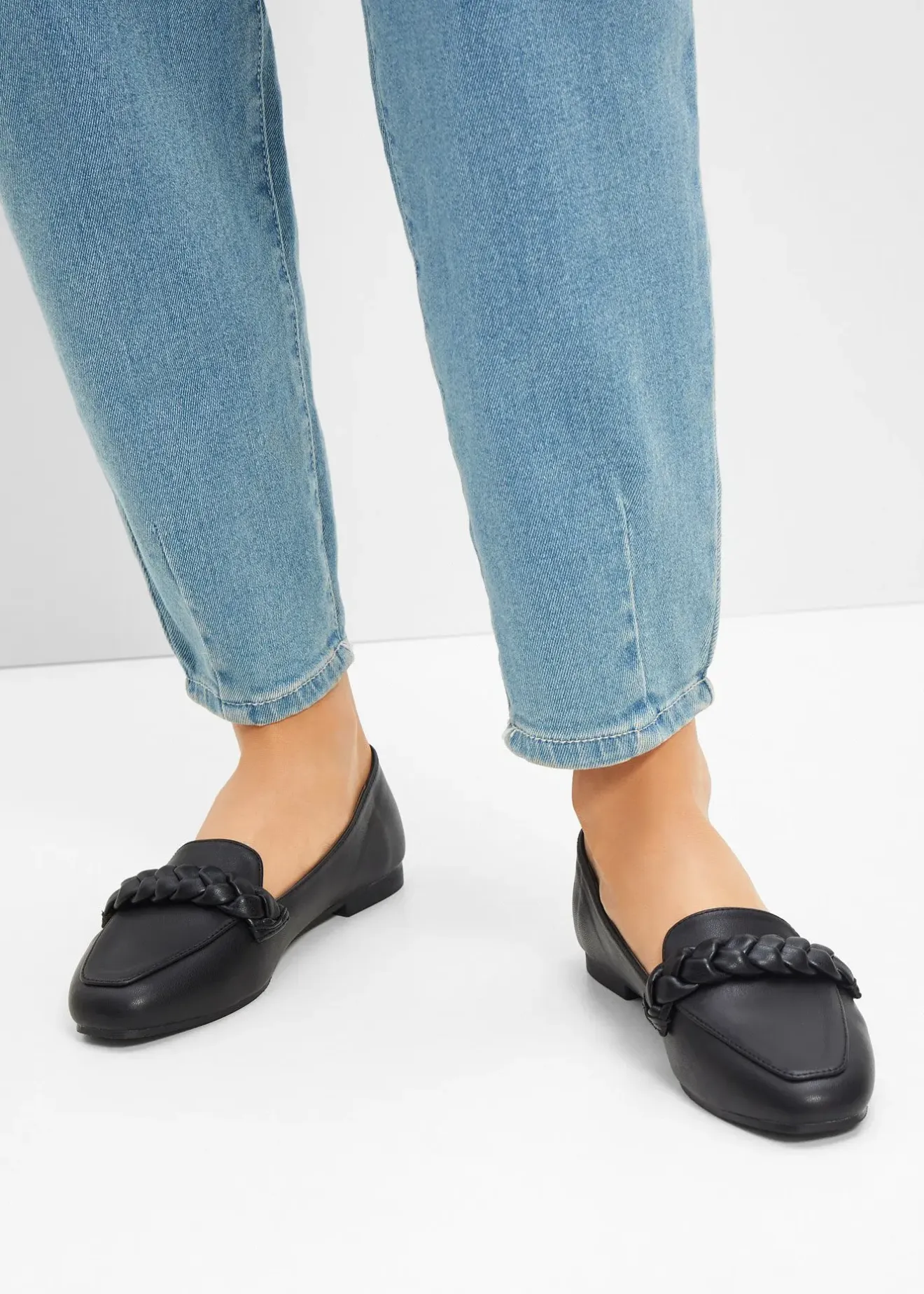 bonprix Mocassins à détail tressé|Femme Loafers|Slippers & Mocassins