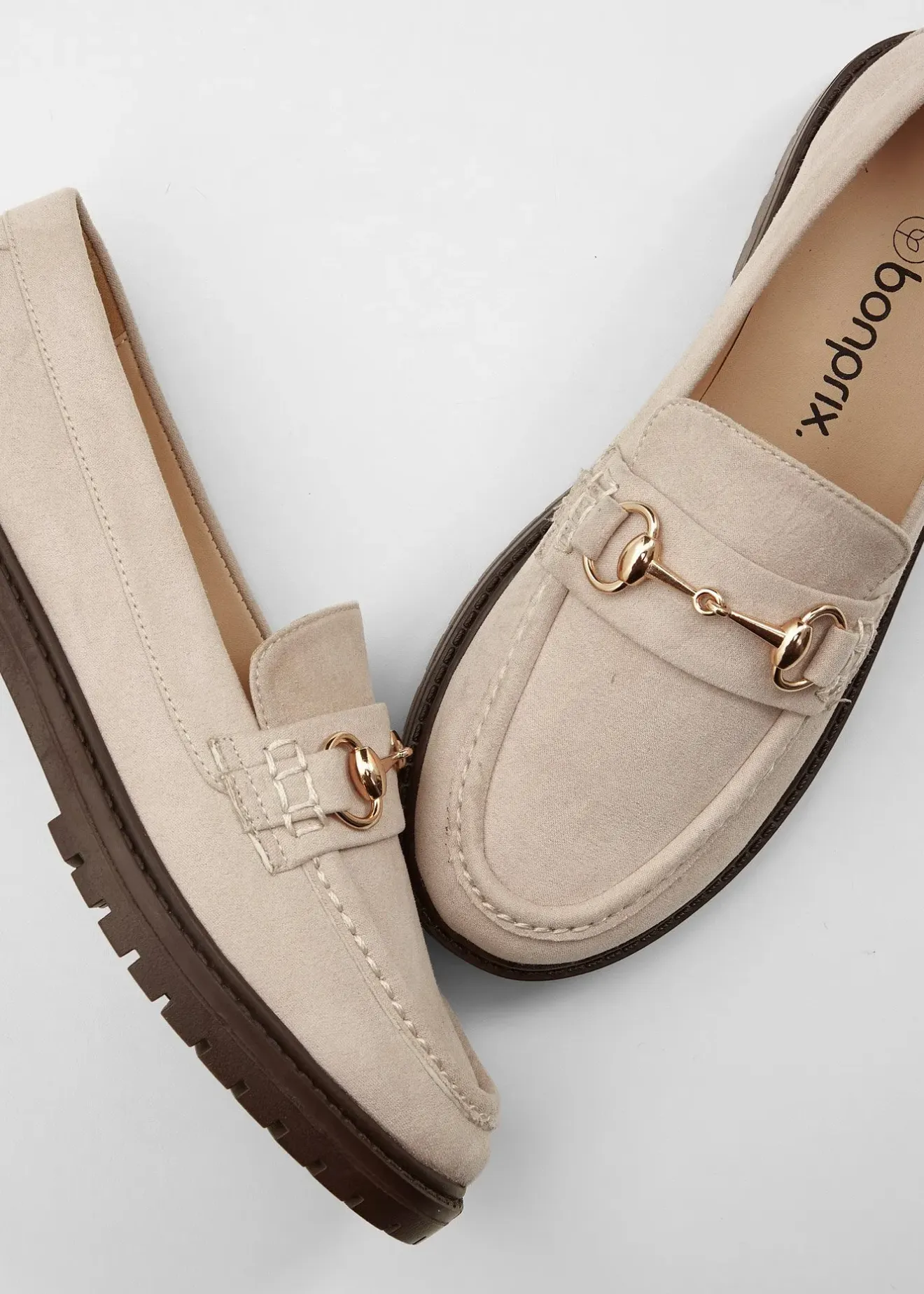 bonprix Mocassins à semelle épaisse et boucle|Femme Slippers & Mocassins|Chaussures D'Été