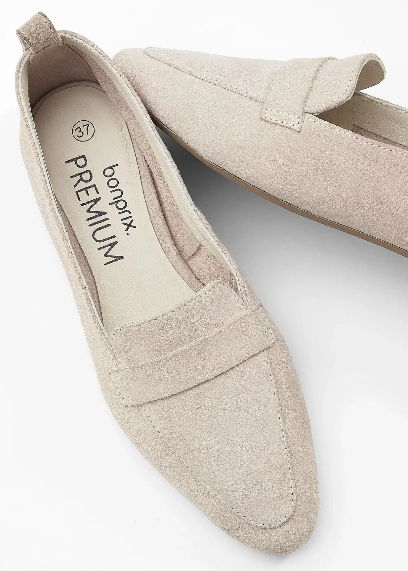 Femme bonprix Loafers|Slippers & Mocassins|Mocassins en cuir velours