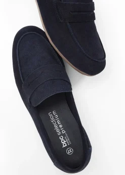 Femme bonprix Loafers|Slippers & Mocassins|Mocassins en cuir velours