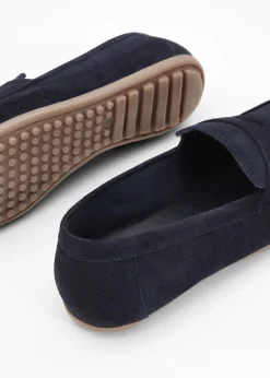 Femme bonprix Loafers|Slippers & Mocassins|Mocassins en cuir velours