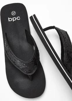 bonprix Mules entredoigt avec sequins|Femme Chaussures D'Été|Vêtements De Plage