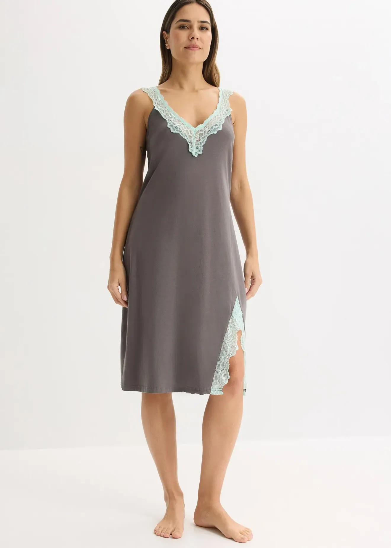 Femme bonprix Lingerie Nuit|Nuisette avec viscose et dentelle