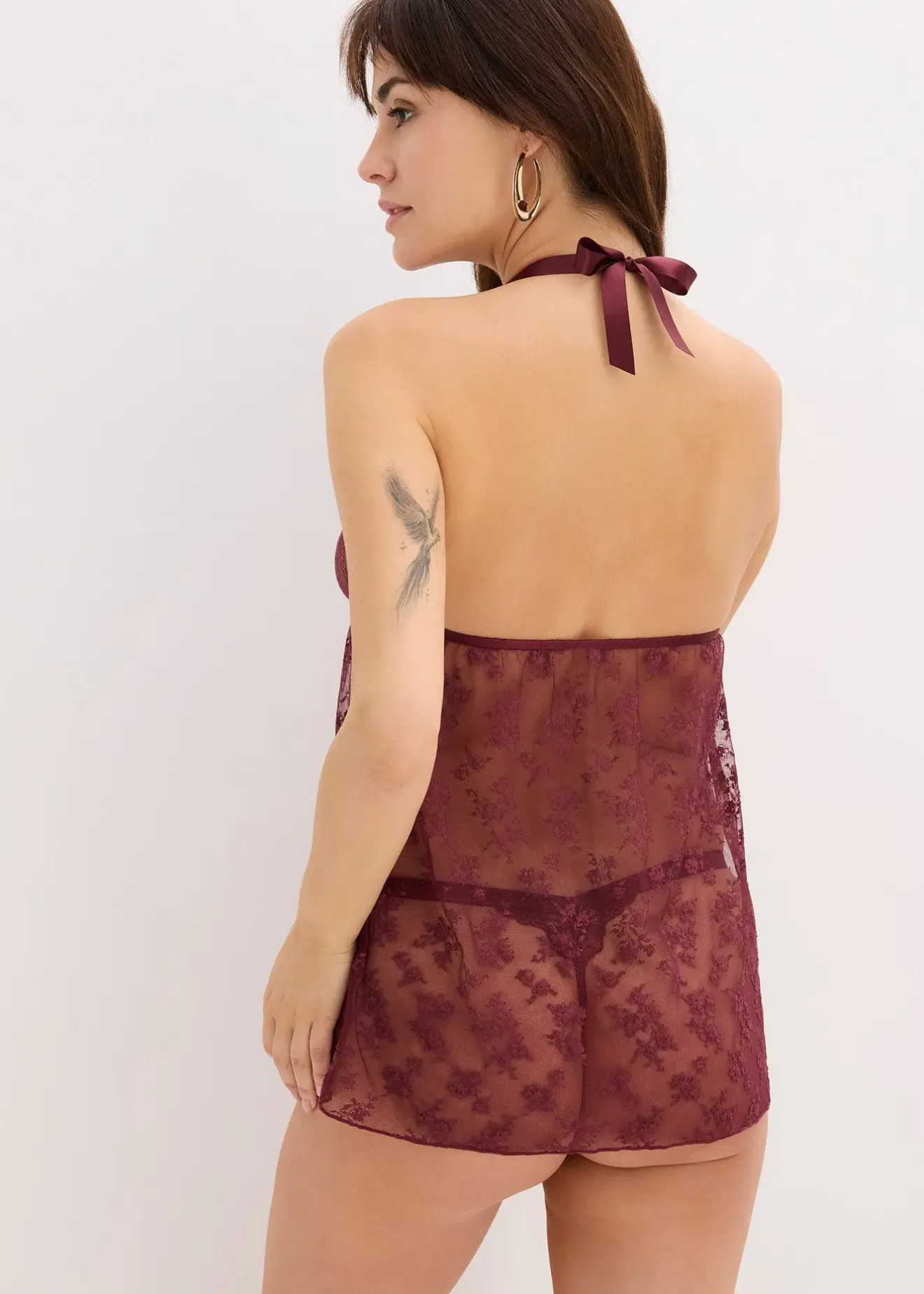 bonprix Nuisette dos nu en dentelle|Femme Lingerie Érotique