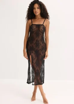 Femme bonprix Guêpières & Déshabillés|Dessous|Nuisette en dentelle à bretelles amovibles