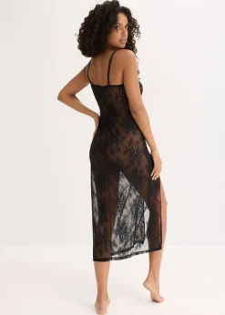 Femme bonprix Guêpières & Déshabillés|Dessous|Nuisette en dentelle à bretelles amovibles