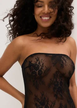 Femme bonprix Guêpières & Déshabillés|Dessous|Nuisette en dentelle à bretelles amovibles