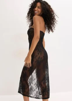 Femme bonprix Guêpières & Déshabillés|Dessous|Nuisette en dentelle à bretelles amovibles