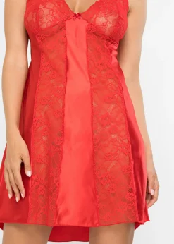 bonprix Nuisette en satin|Femme Guêpières & Déshabillés|Dessous