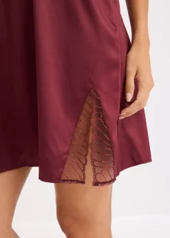 bonprix Nuisette en satin avec broderies|Femme Guêpières & Déshabillés|Dessous