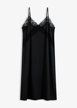 Femme bonprix Guêpières & Déshabillés|Dessous|Nuisette en satin avec dentelle