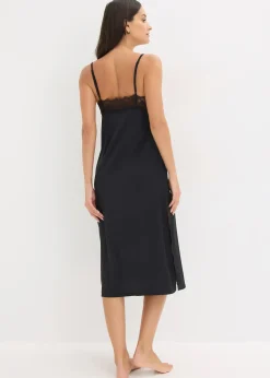 Femme bonprix Guêpières & Déshabillés|Dessous|Nuisette en satin avec dentelle