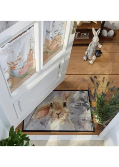 bonprix Paillasson lavable à motif lapin| Couloir·Tapis D'Entrée|Tapis D'Entrée