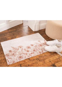 bonprix Paillasson lavable à motif floral| Couloir·Tapis De Couloir|Couloir·Tapis D'Entrée