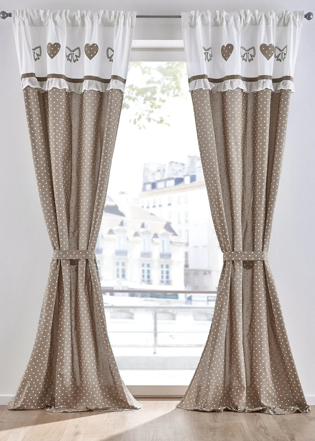 bonprix Panneau coton avec embrasse (1 pce.)| Salon·Rideaux & Voilages|Rideaux Classiques