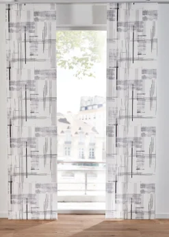 bonprix Panneau coulissant en voilage motif graphique (1 pce.)| Panneaux Coulissants