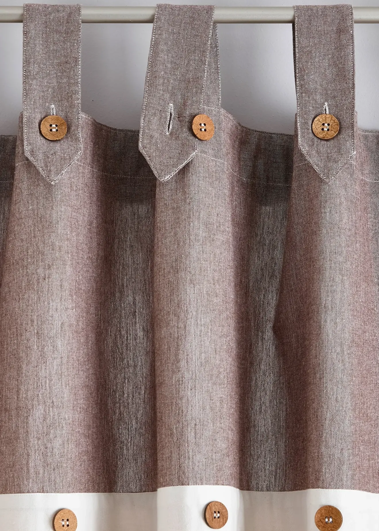 bonprix Salon·Rideaux & Voilages|Rideaux Classiques|Panneau en coton avec boutons (1 pce.)