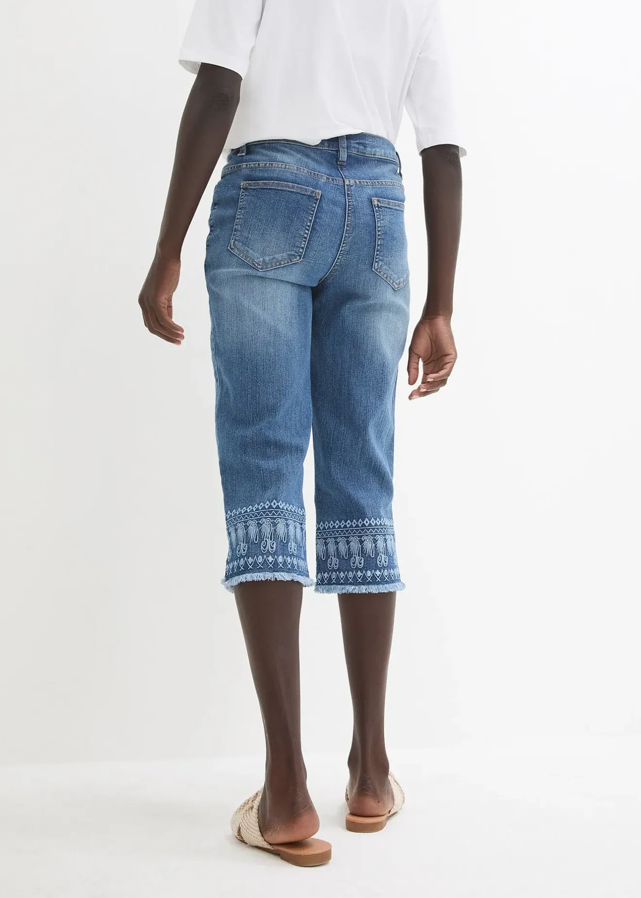 bonprix Pantacourt jean|Femme Jeans