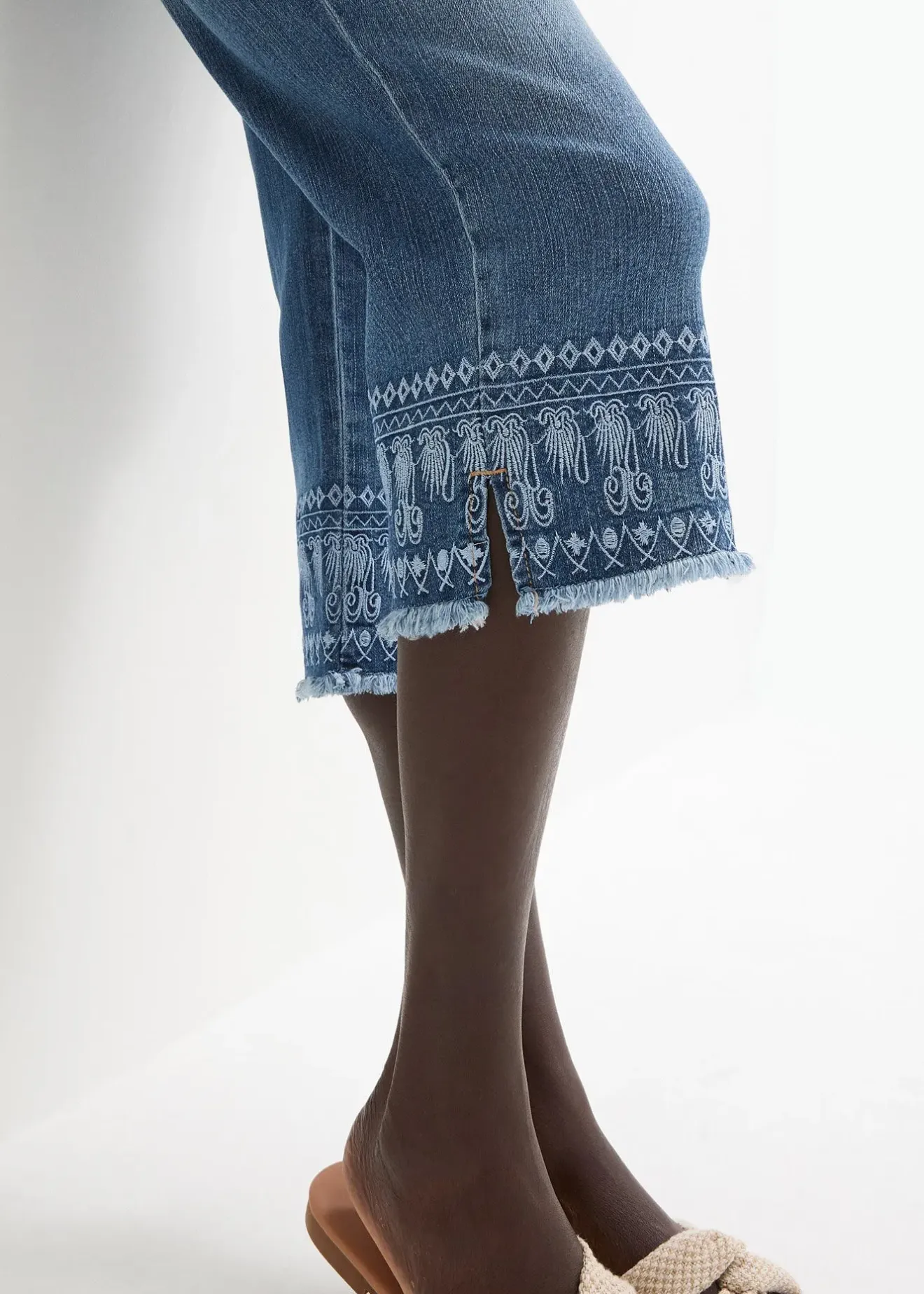 bonprix Pantacourt jean|Femme Jeans