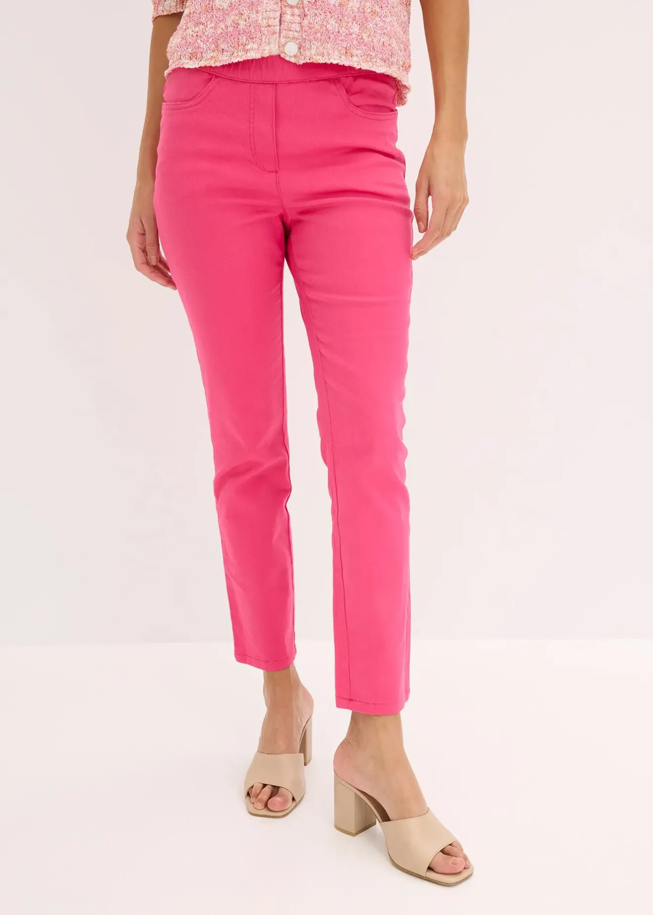 bonprix Pantalon 7/8 à taille élastiquée|Femme Pantalons