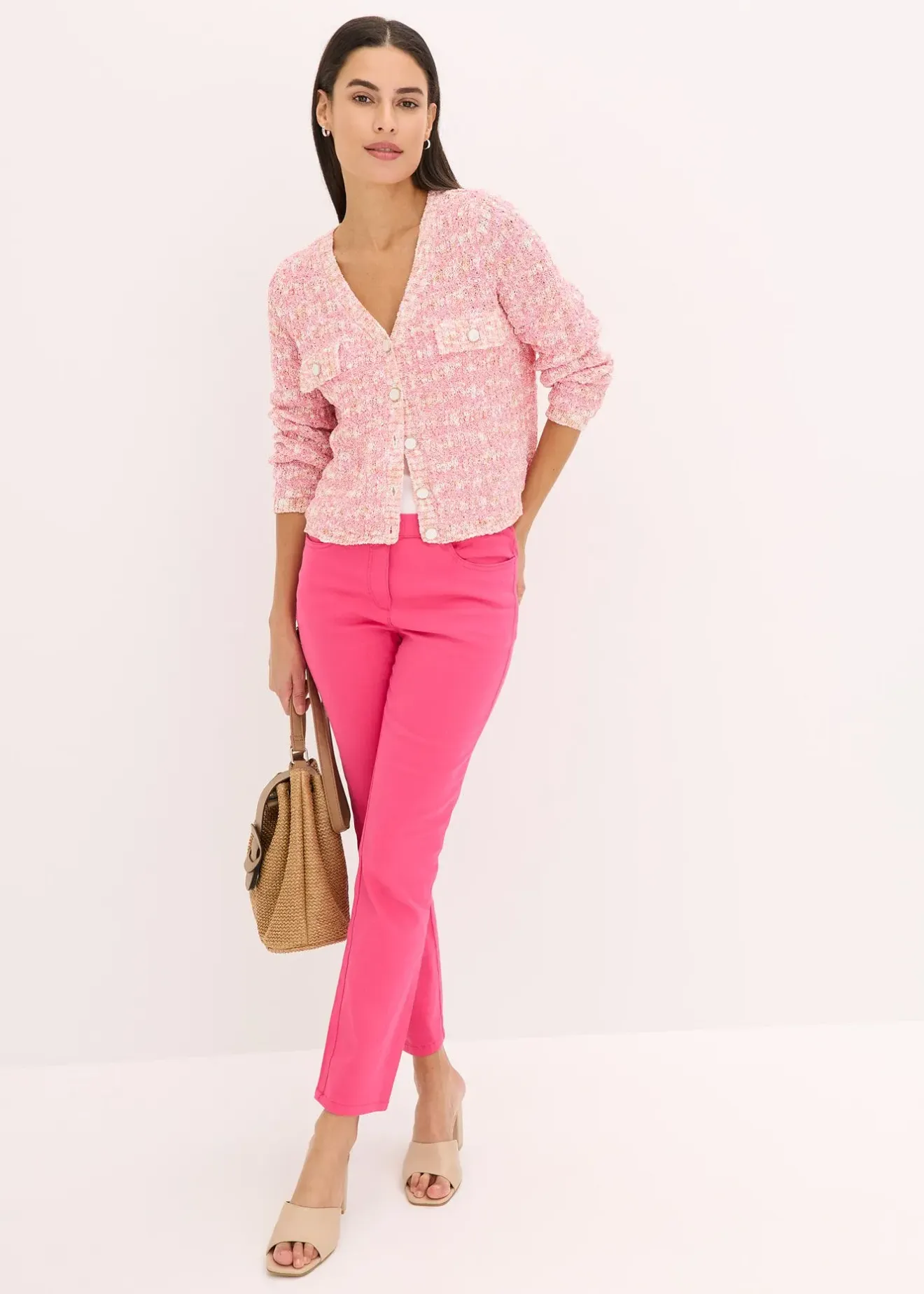 bonprix Pantalon 7/8 à taille élastiquée|Femme Pantalons