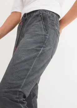 Femme bonprix Pantalons|Pantalon 3/4 avec cordon contrastant