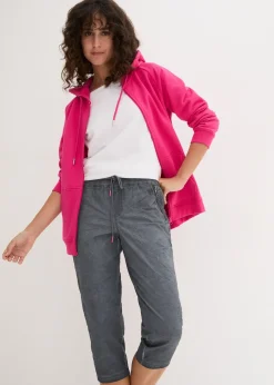 Femme bonprix Pantalons|Pantalon 3/4 avec cordon contrastant