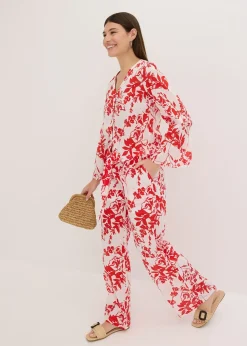 bonprix Pantalon 100% coton|Femme Deux Pièces & Ensembles|Pantalons