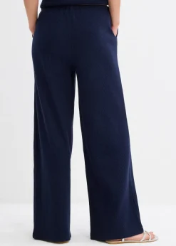 bonprix Pantalon 100% coton texturé|Femme Pantalons