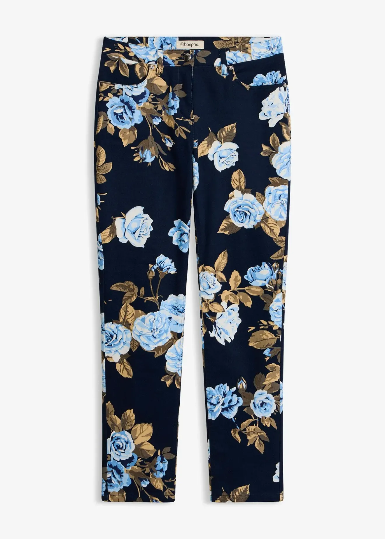 bonprix Pantalon 7/8 en coton extensible|Femme Pantalons