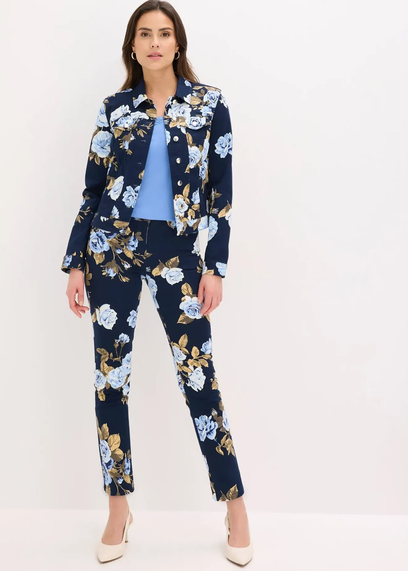 bonprix Pantalon 7/8 en coton extensible|Femme Pantalons