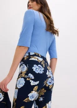 bonprix Pantalon 7/8 en coton extensible|Femme Pantalons