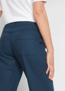 Femme bonprix Pantalons|Pantalon 3/4 en lin et coton