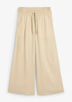 bonprix Pantalon 7/8 en Lyocell à taille élastiquée|Femme Pantalons