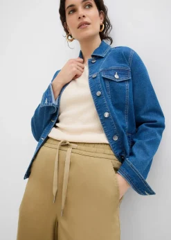 Femme bonprix Pantalons|Pantalon 7/8 en Lyocell à taille élastiquée