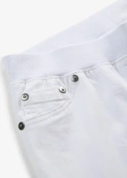 bonprix Pantalon à enfiler avec taille confortable, Straight|Femme Pantalons